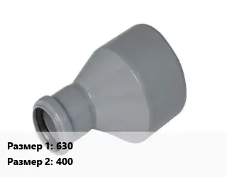 Переход ПНД-полиэтилен низкого давления 630х400 удлиненный, электросварной